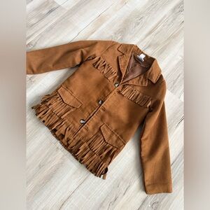 Kids Tan Western blazer